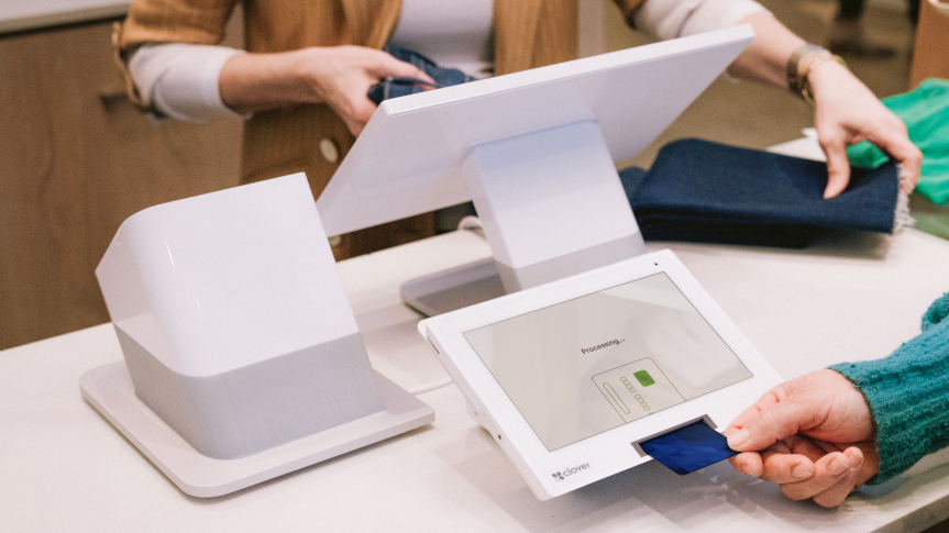 Clover POS System in a Cafe